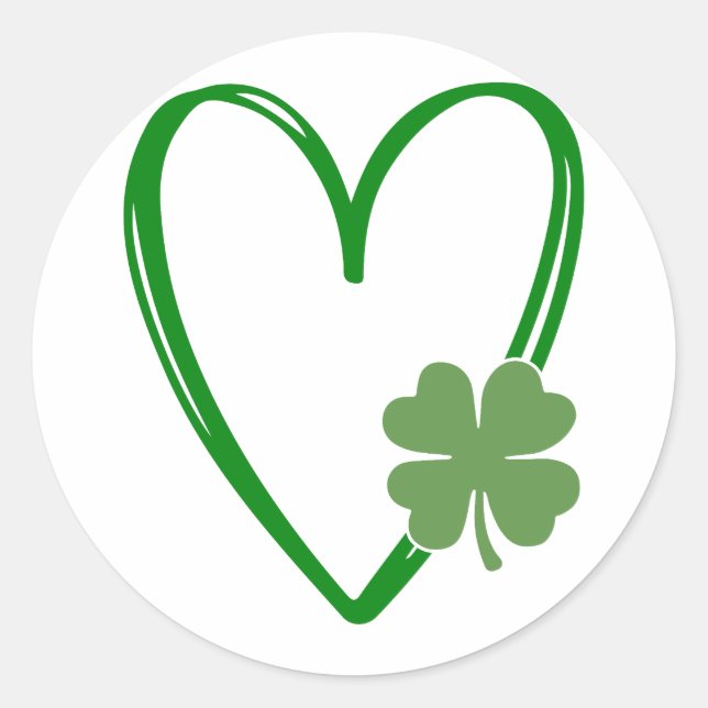 St. Patrick’s Day - Feiern Sie das Glück der Iris Runder Aufkleber (Vorderseite)
