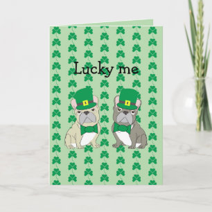 St. Patrick’s Day, Französische Bulldogge Karte