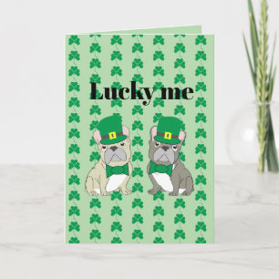 St. Patrick’s Day, Französische Bulldogge Karte