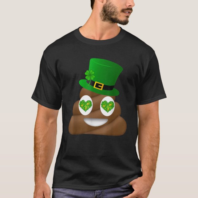 St Patrick s Day Funny Poop Cute Saint Poo Irish P T-Shirt (Vorderseite)