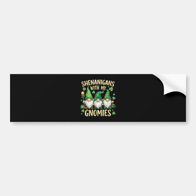St Patrick’s Day Glückskleeblatt Gnom  Autoaufkleber (Vorne)