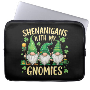 St Patrick’s Day Glückskleeblatt Gnom  Laptopschutzhülle