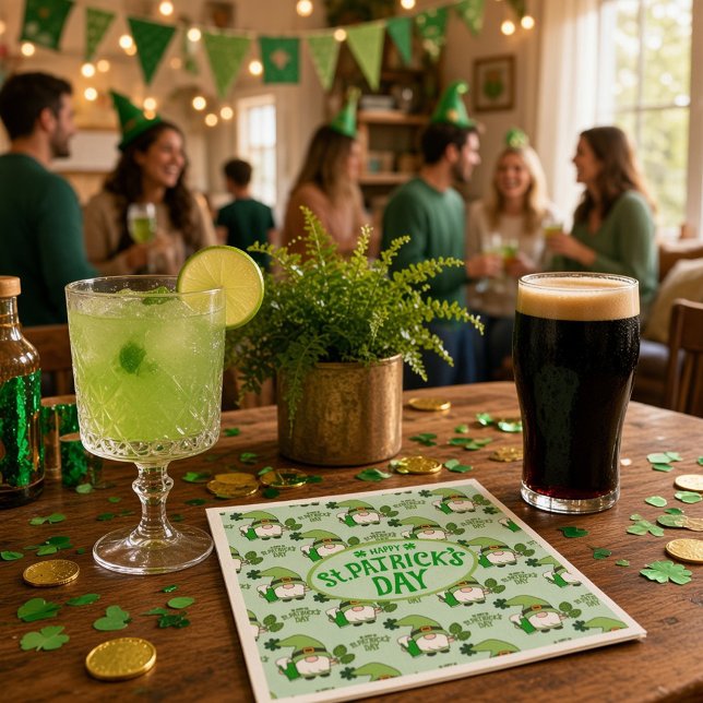 St. Patrick’s Day Gnom-Napkins Serviette (Von Creator hochgeladen)
