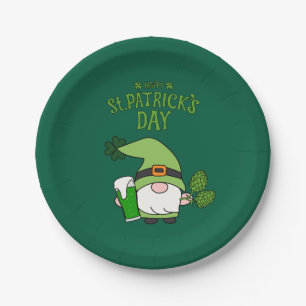 St. Patrick’s Day Gnomn Papierplatte Pappteller