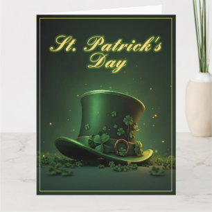 St. Patrick’s Day Hut und Shamrock-Design Dankeskarte