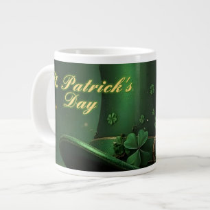 St. Patrick’s Day Hut und Shamrock-Design Jumbo-Tasse