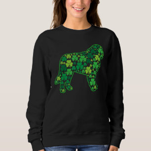 St Patrick S Day Irish Bernard Dog Puppy Kleeblatt Sweatshirt