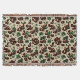 St. Patrick’s Day Kaffee & Shamrock-Muster Decke