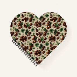 St. Patrick’s Day Kaffee & Shamrock-Muster Notizbuch