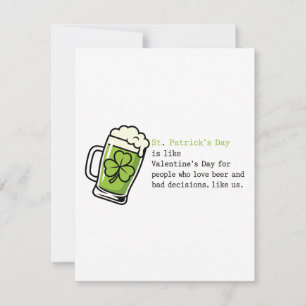 St. Patrick’s Day Karte für Bierliebhaber