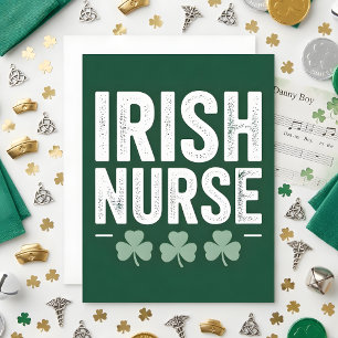 St. Patrick’s Day Karte Irische Krankenschwester