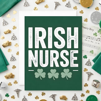 St. Patrick’s Day Karte Irische Krankenschwester