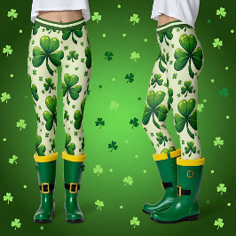 St. Patrick’s Day Kleeblatt-Chaos-Leggings Leggings
