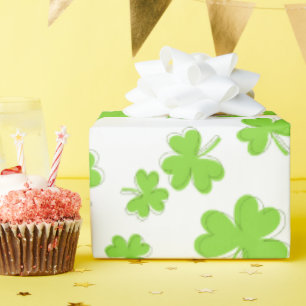 St. Patrick’s Day Kleeblatt-Muster-Geschenkpapier Geschenkpapier