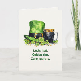 St. Patrick’s Day Leprechaun Hat & Mug Funny Card Karte
