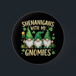 St Patrick’s Day Lucky Shamrock Gnome  Button<br><div class="desc">St Patrick’s Day Lucky Shamrock Gnome Irish Green</div>