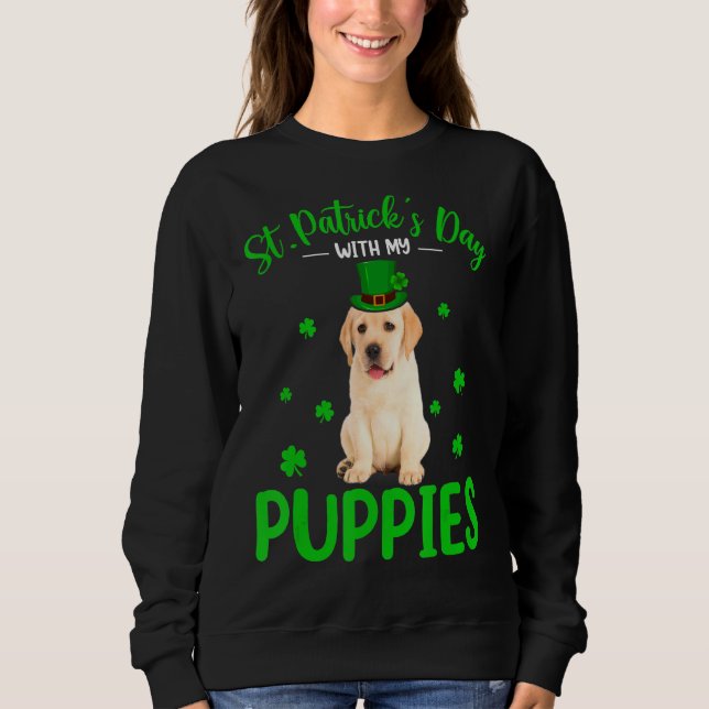 St Patrick S Day mit meinen Welpen St Patrick Lepr Sweatshirt (Vorderseite)