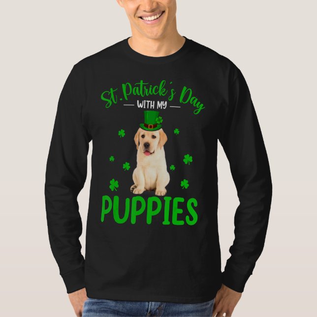 St Patrick S Day mit meinen Welpen St Patrick Lepr T-Shirt (Vorderseite)
