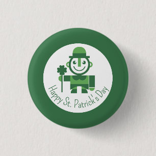 St. Patrick’s Day mit minimalistischer Lucky Lepre Button