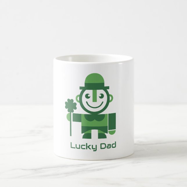 St. Patrick’s Day mit minimalistischer Lucky Lepre Kaffeetasse (Mittel)
