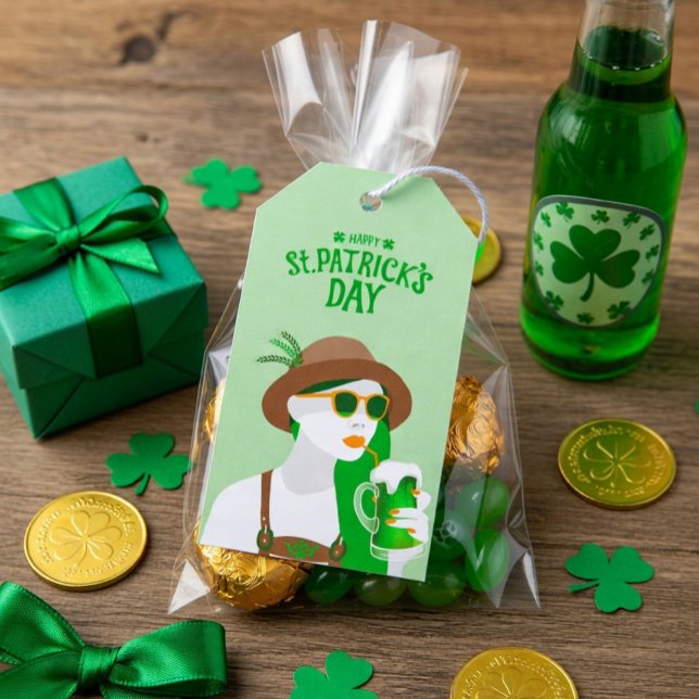 St. Patrick’s Day Moderne Grüne Geschenkkarte Geschenkanhänger (Von Creator hochgeladen)