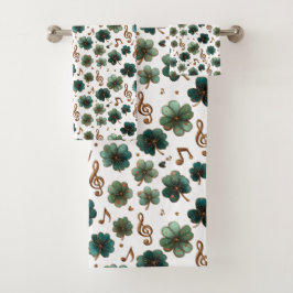 St. Patrick’s Day Musical Shamrock Badhandtuch Set