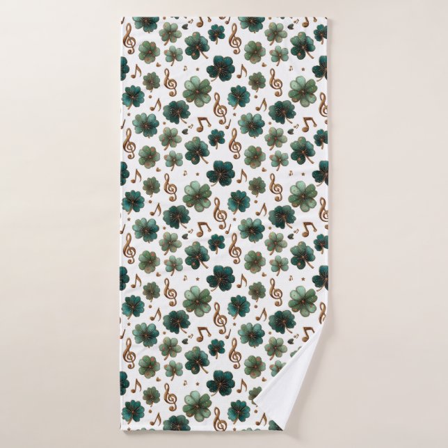 St. Patrick’s Day Musical Shamrock Badhandtuch Set (Badehandtuch)