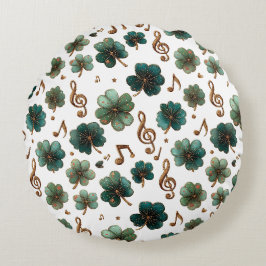 St. Patrick’s Day Musical Shamrock Rundes Kissen