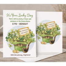 St. Patrick’s Day-Party-Einladung mit Glück