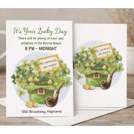St. Patrick’s Day-Party-Einladung mit Glück Einladung