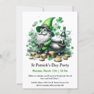 St. Patrick’s Day-Party-Einladung – Viel Bier  Einladung