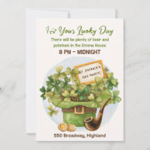 St. Patrick’s Day Party Invitation with Lucky
