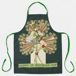 St. Patrick’s Day Pin-up Mädchen vintage Schürze