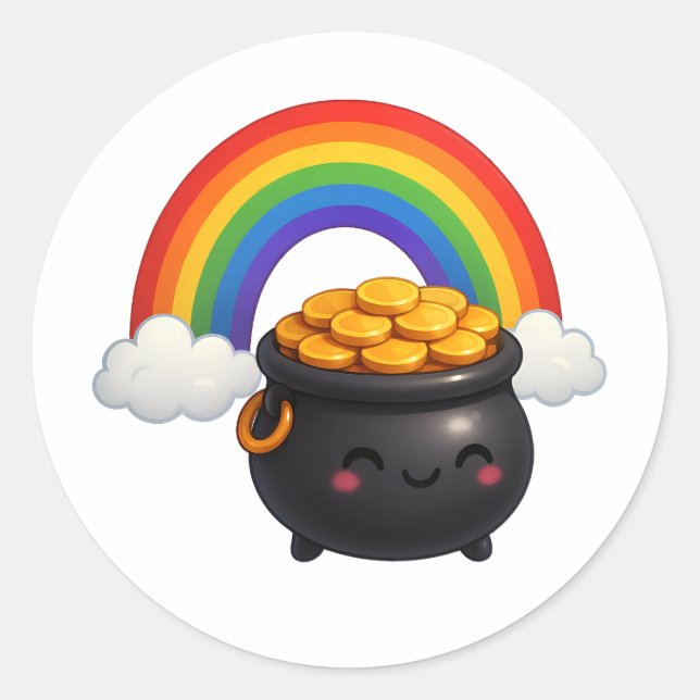St Patrick’s Day Pot of Gold Sticker (Vorderseite)