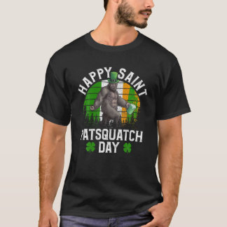 St Patrick s Day Sasquatch T Shirt Irish Bigfoot G