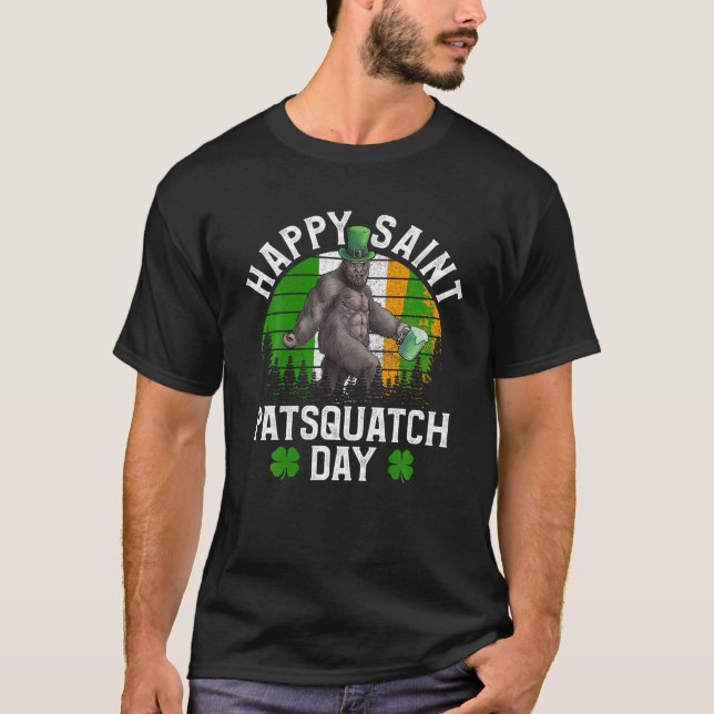 St Patrick s Day Sasquatch T Shirt Irish Bigfoot G (Vorderseite)