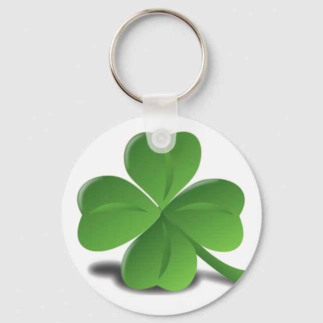 St. Patrick’s Day Shamrock Clover Keychain Schlüsselanhänger (Vorderseite)
