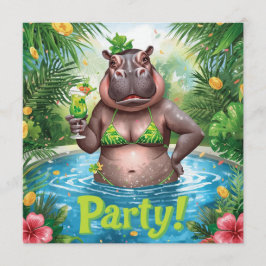 St. Patrick’s Tropical Pool Party Invitation  Einladung