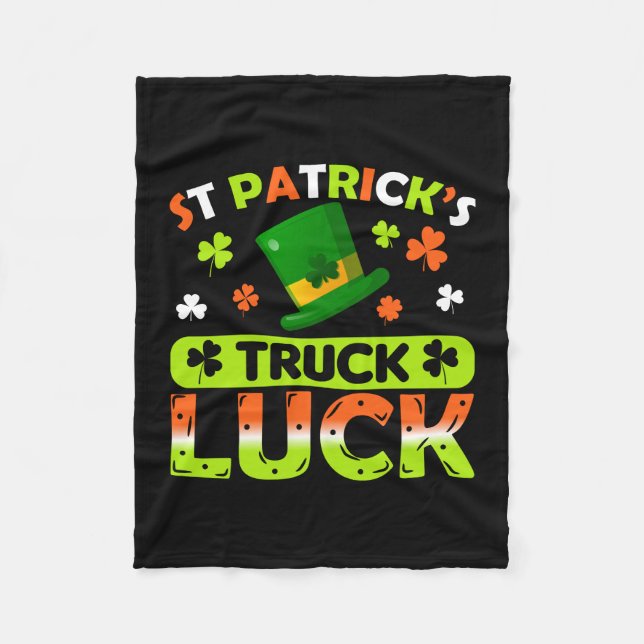 St Patrick S Truck Luck Fleecedecke (Vorderseite)