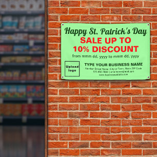 St. Patrick Sale on Light Green Rectangle Banner