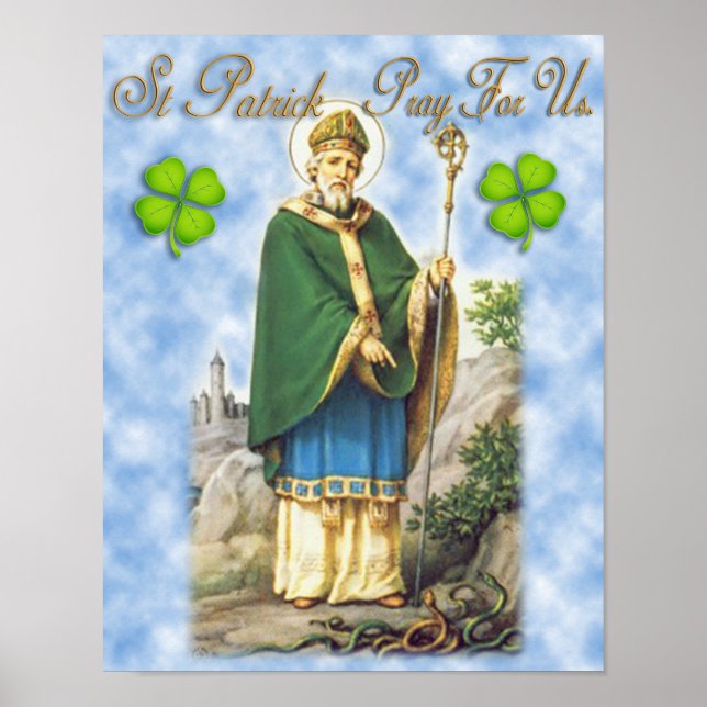 St Patrick, Schutzheilige von Irland. Poster (Vorne)