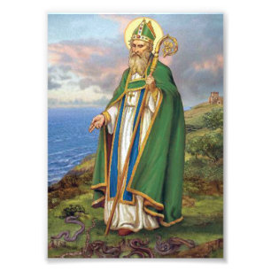 ST PATRICK, SCHUTZPATRON VON IRLAND FOTODRUCK