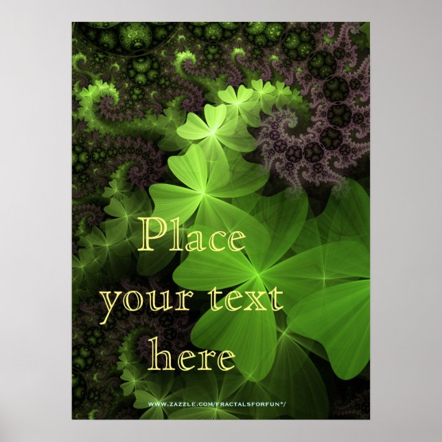 St Patrick Shamrock Field Poster (Vorne)
