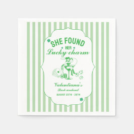 St patrick she found her lcuky charm bachelorette  serviette