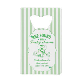 St. Patrick sie fand ihren Glücksbringer  Junggese Geldbeutel Flaschenöffner