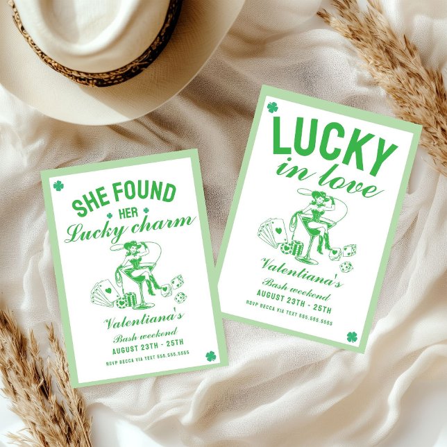 St. Patrick sie fand ihren Glücksbringer Junggesel Einladung (Von Creator hochgeladen)