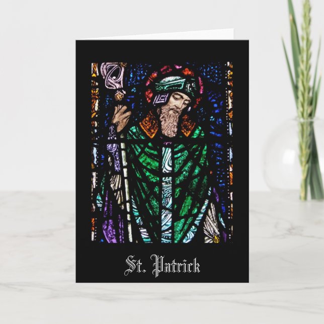 St. Patrick Stains Glass Karte (Vorderseite)