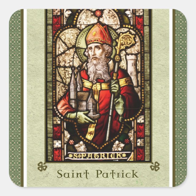 St. Patrick | Stickers Carrés de la Saint-Patrick (Devant)