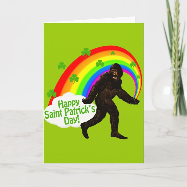 St Patrick Tag Bigfoot Karte (Vorderseite)