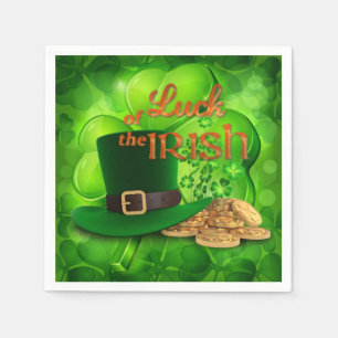 St Patrick Tag - "Glück vom irischen " Serviette